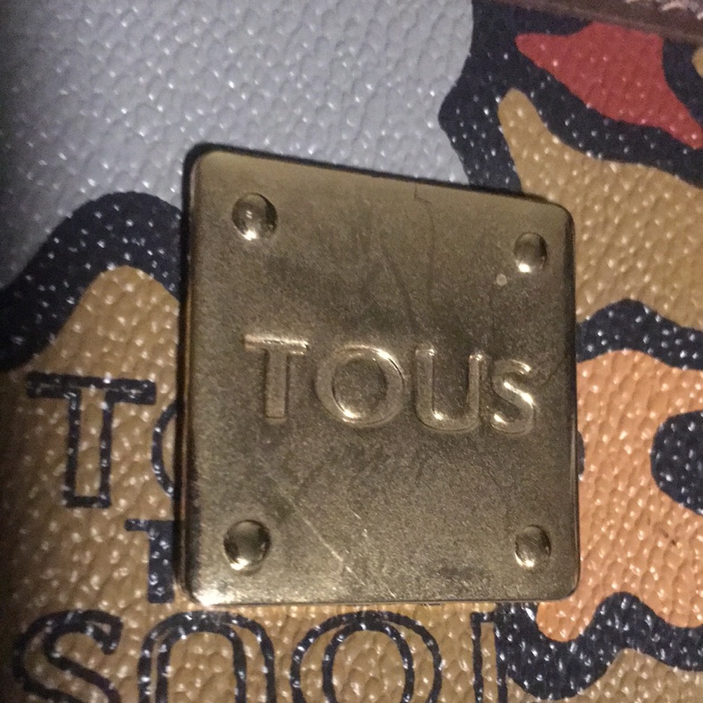 Tous medium size brown tan gray yellow hand bag - Picture 2 of 16